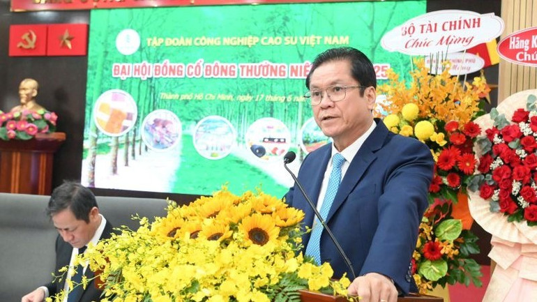 Ông Lê Thanh Hưng, Tổng Giám đốc VRG phát biểu tại Đại hội. h3-le-thanh-hung.jpg