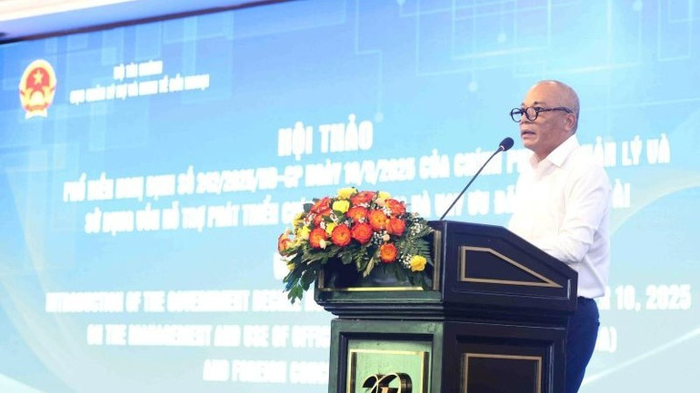 Ông Nguyễn Trọng Nghĩa, Cục Quản lý nợ và kinh tế đối ngoại phát biểu. h2-ong-nghia.jpg