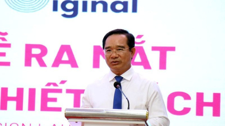 Chủ tịch Ủy ban nhân dân Thành phố Hồ Chí Minh Nguyễn Văn Được phát biểu tại buổi lễ. h2-ong-duoc.jpg