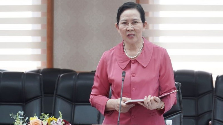 Đồng chí Lê Thị Thủy ghi nhận, đánh giá cao những kết quả đạt được của Đảng ủy Petrovietnam và các đơn vị. h2-ba-le-thi-thuy.jpg