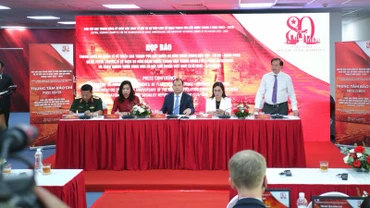 Quang cảnh buổi họp báo.
