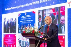 Ông Kevin Kwon - Tổng Giám đốc Prudential Việt Nam chia sẻ về vai trò của bảo hiểm trong chiến lược xây dựng IFC của Việt Nam tại Hội nghị thượng đỉnh doanh nghiệp Anh-Việt 2025.