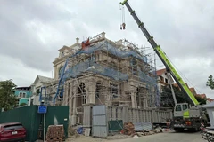 Một công trình xây dựng tại tỉnh Bắc Ninh. (Ảnh THÙY LINH)