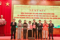 Ủy ban nhân dân tỉnh Quảng Ninh và Trường đại học FPT ký kết thỏa thuận hợp tác về việc đưa sinh viên về thực tập tại các cơ quan, đơn vị, địa phương trên địa bàn tỉnh.