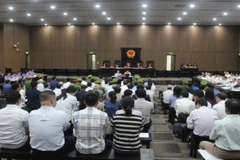 Toàn cảnh phiên tòa.