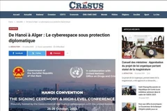 Bài viết đăng trên Nhật báo Cresus, một trong những báo uy tín hàng đầu của Algeria ngày 19/10/2025. Ảnh: chụp màn hình bài báo
