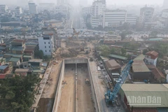 Hầm chui Kim Đồng-Giải Phóng là công trình giao thông trọng điểm của thành phố Hà Nội.