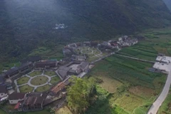 Làng Văn hóa Du lịch cộng đồng dân tộc H'Mông thôn Pả Vi Hạ, xã Mèo Vạc, tỉnh Tuyên Quang. (Ảnh TN)