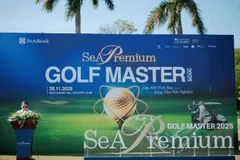 Ông Nguyễn Ngọc Quỳnh - Trưởng BKS SeABank phát biểu tại giải đấu.