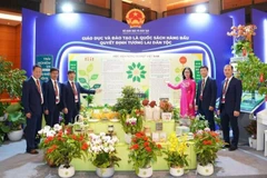 Gian trưng bày của Học viện Nông nghiệp Việt Nam tại Triển lãm.