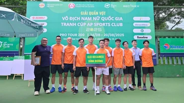 Vận động viên quần vợt Việt Nam hội tụ tại Giải VTF Pro Tour 200. (Ảnh: VTF)