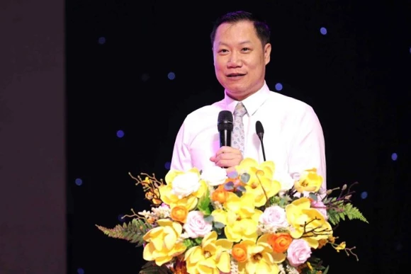 Vụ trưởng Vụ Giáo dục đại học (Bộ Giáo dục và Đào tạo) Nguyễn Tiến Thảo phát biểu tại Hội nghị Giáo dục đại học diễn ra vào ngày 18/9. 