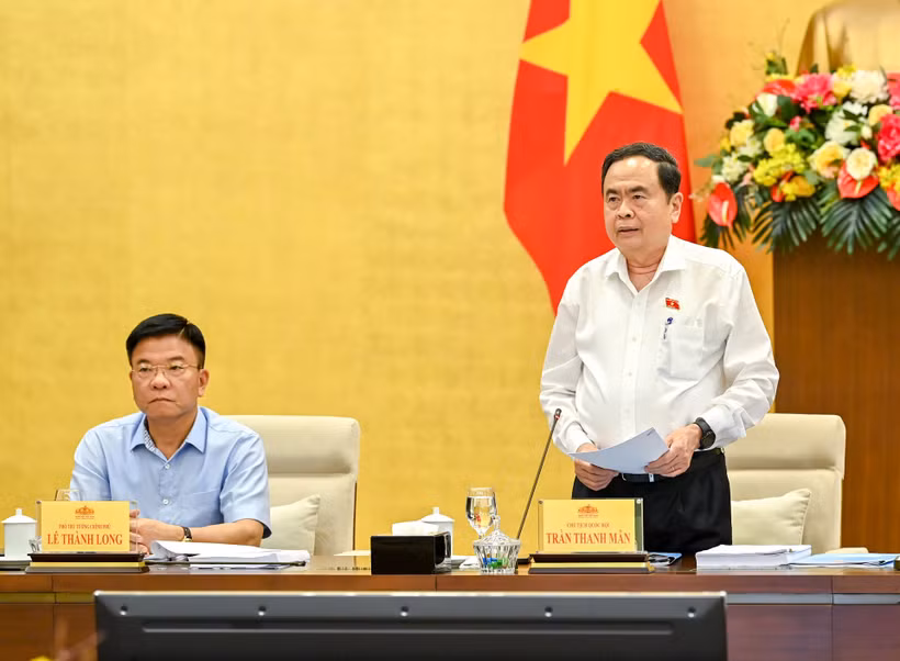 Chủ tịch Quốc hội Trần Thanh Mẫn phát biểu khai mạc phiên họp. (Ảnh: Duy Linh) 