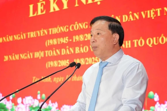 Chủ tịch Ủy ban nhân dân tỉnh Tây Ninh Nguyễn Văn Út phát biểu.