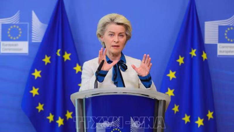 Chủ tịch Ủy ban châu Âu, bà Ursula von der Leyen. (Ảnh: TTXVN)