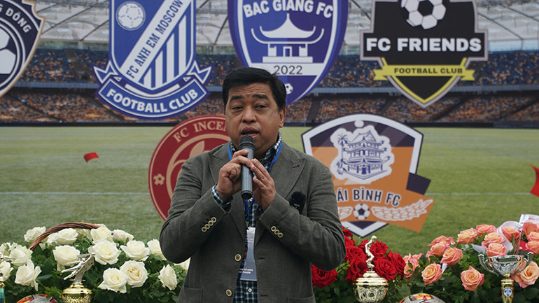 Ông Trần Phú Thuận, Trưởng ban tổ chức cho biết, giải đấu năm nay tiếp tục lập kỷ lục mới về số lượng đội và cầu thủ tham gia. (Ảnh: Xuân Hưng)