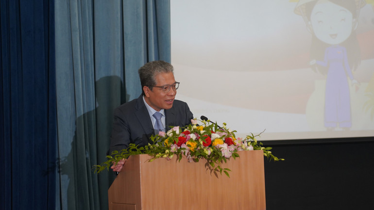 Đại sứ Đặng Minh Khôi phát biểu tại sự kiện. (Ảnh: XUÂN HƯNG) Đại sứ Đặng Minh Khôi phát biểu tại sự kiện. (Ảnh: XUÂN HƯNG)