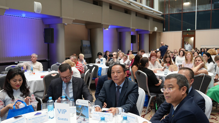 Bộ trưởng Văn hóa, Thể thao và Du lịch Nguyễn Văn Hùng tham dự và phát biểu tại sự kiện. (Ảnh: XUÂN HƯNG)