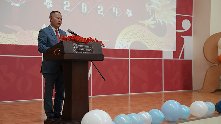 Phó Bí thư Đảng ủy Việt Nam tại Liên bang Nga Nguyễn Hải Đăng phát biểu. Ảnh: XUÂN HƯNG