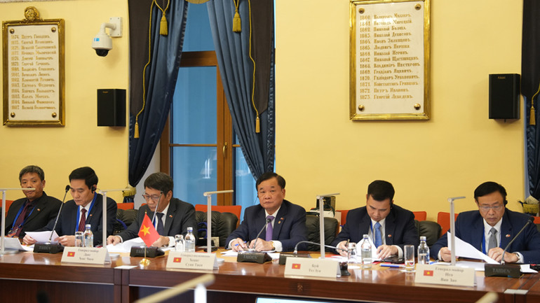 Thượng tướng Hoàng Xuân Chiến, Chủ tịch Phân ban Việt Nam, đồng Chủ tịch Ủy ban Phối hợp liên Chính phủ về Trung tâm Nhiệt đới Việt-Nga. (Ảnh: XUÂN HƯNG)