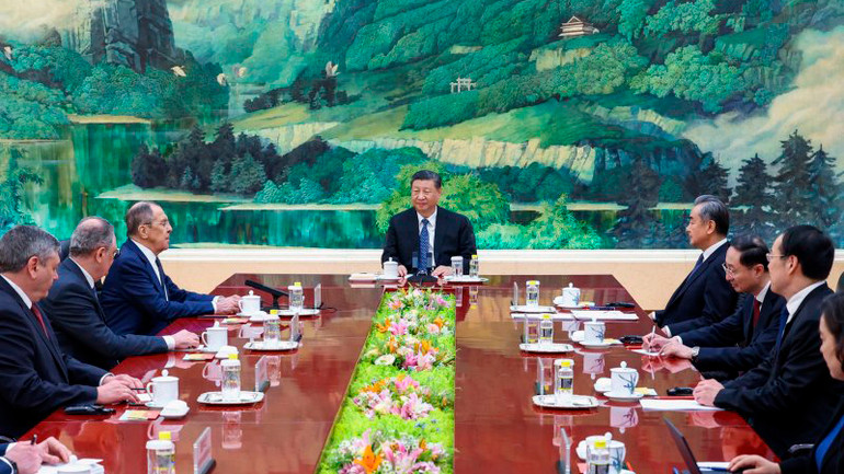 Quang cảnh cuộc tiếp. (Ảnh: Bộ Ngoại giao Nga)