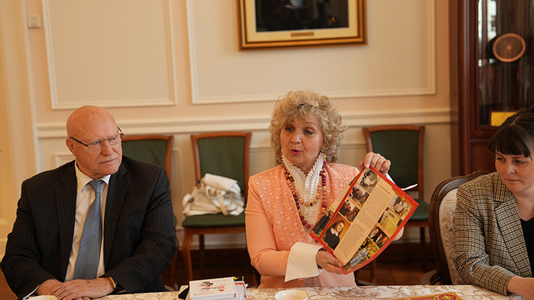 Bà Svetlana Savitskaya chia sẻ tình cảm đặc biệt của mình dành cho Việt Nam. (Ảnh: XUÂN HƯNG)