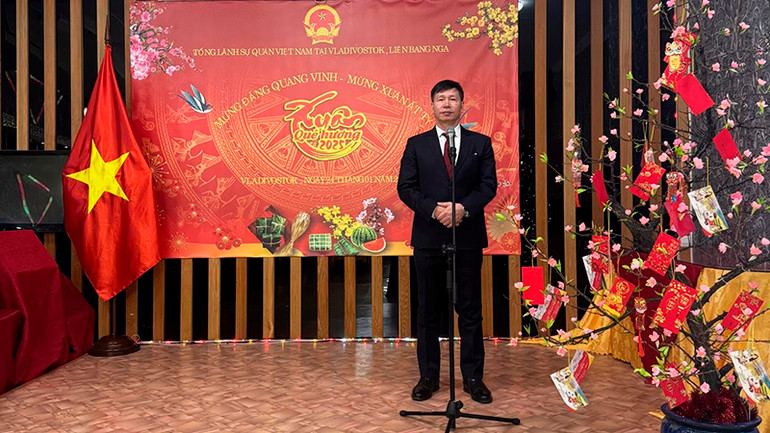 Tổng lãnh sự Việt Nam tại Vladivostok Nguyễn Đăng Hiền phát biểu.