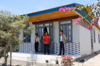 Căn nhà mới của gia đình người đồng bào dân tộc thiểu số tại Lâm Đồng được hỗ trợ xây dựng.