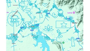 Những hình vẽ hiển thị qua chế độ xem phố của Google maps trên địa phận Lâm Đồng hiện nay (trước kia thuộc Bình Thuận).