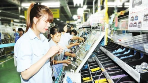 Công ty TNHH Hệ thống dây dẫn Sumi Việt Nam (SVWS), doanh nghiệp 100% vốn đầu tư của Nhật Bản tại KCN Đồng Văn II (Ninh Bình). Ảnh: TRẦN HẢI