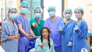 Bệnh nhân hồi phục sau ca phẫu thuật. Ảnh do bệnh viện cung cấp