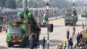 Binh sĩ tham gia lễ diễu hành Ngày Cộng hòa Ấn Độ. Ảnh: REUTERS