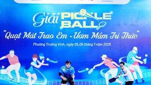 Giải Pickleball “Quạt mát trao em - Ươm mầm tri thức” tổ chức tại Nghệ An. Ảnh: BTC 