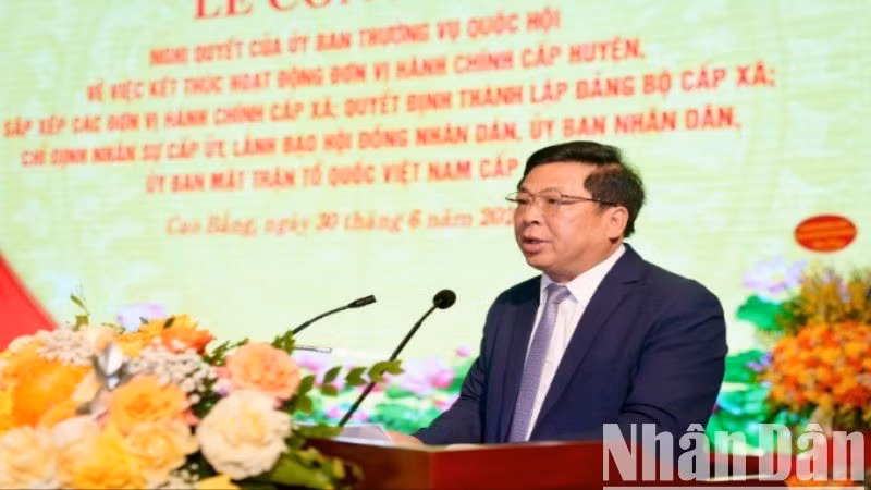 Bộ trưởng Xây dựng Trần Hồng Minh phát biểu tại buổi lễ.