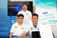 Các thành viên Viditec giới thiệu giải pháp Vidas tại Ngày hội Khởi nghiệp đổi mới sáng tạo (TECHFEST Việt Nam 2025) diễn ra ở Hà Nội giữa tháng 12/2025.