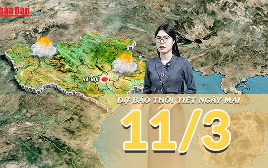 [Video] Dự báo thời tiết đêm nay và ngày mai 10/3/2026: Miền Bắc rét về đêm và sáng, miền Trung mưa giảm nhanh
