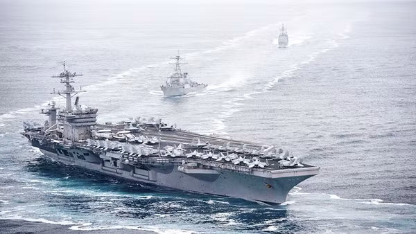 Mỹ điều nhóm tàu tác chiến Theodore Roosevelt tới Trung Đông. Ảnh: DEFENSEN NEWS