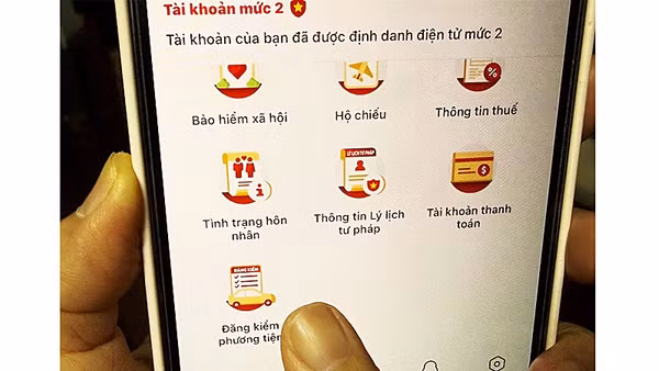 Công dân có tài khoản định danh điện tử mức độ 2 có thể đăng nhập để tra cứu thông tin.