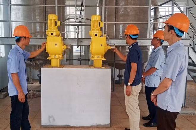 Nhà máy nước nam hồ Núi Cốc (Thái Nguyên) có công nghệ hiện đại, công suất 50 nghìn m3/ngày.