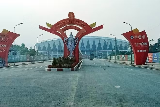 Sân vận động Thái Nguyên có thiết kế đẹp, được xây dựng hiện đại, đạt tiêu chuẩn quốc tế.