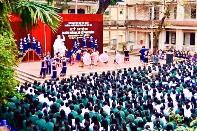 Thầy và trò Trường phổ thông vùng cao Việt Bắc kỷ niệm 66 năm Ngày Bác Hồ về thăm (13/3/1960-13/3/2026).