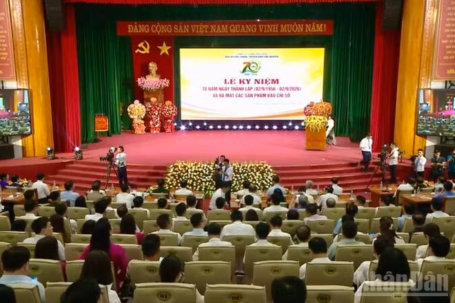 Báo và Phát thanh, Truyền hình Thái Nguyên kỷ niệm 70 năm Ngày thành lập. (Ảnh: THẾ BÌNH)