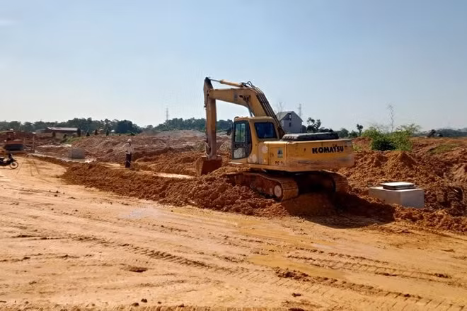 Hạ tầng Khu công nghiệp Sông Công II (giai đoạn 2) đang được khẩn trương xây dựng.