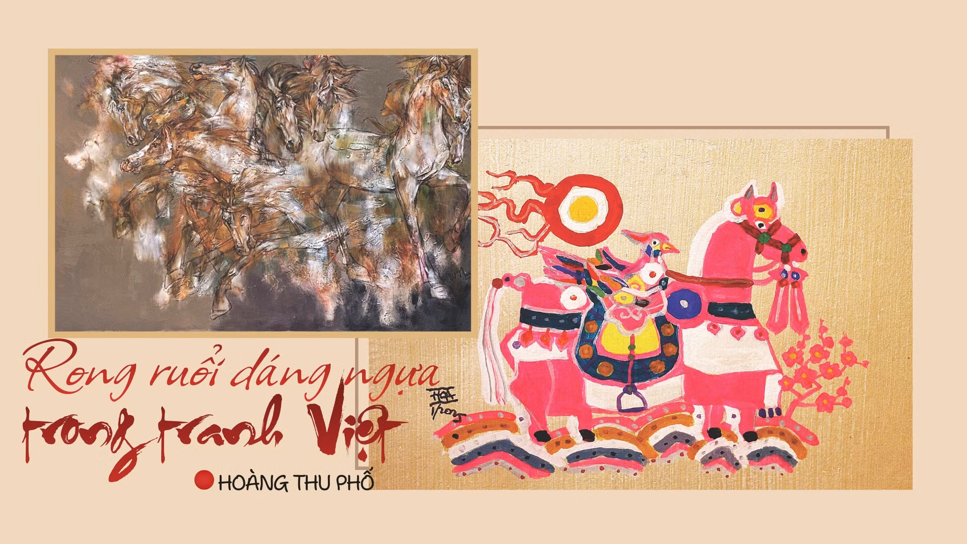Rong ruổi dáng ngựa trong tranh Việt