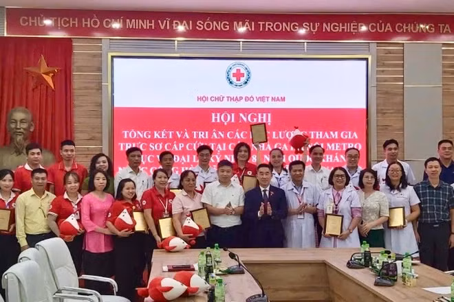 Hội Chữ thập đỏ Việt Nam tri ân lực lượng trực sơ cấp cứu phục vụ Đại lễ A80.