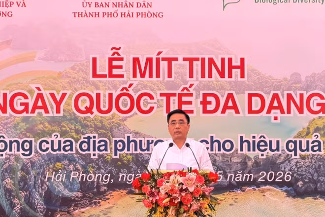Thứ trưởng Nông nghiệp và Môi trường Nguyễn Quốc Trị phát biểu tại sự kiện. (Ảnh: TL)