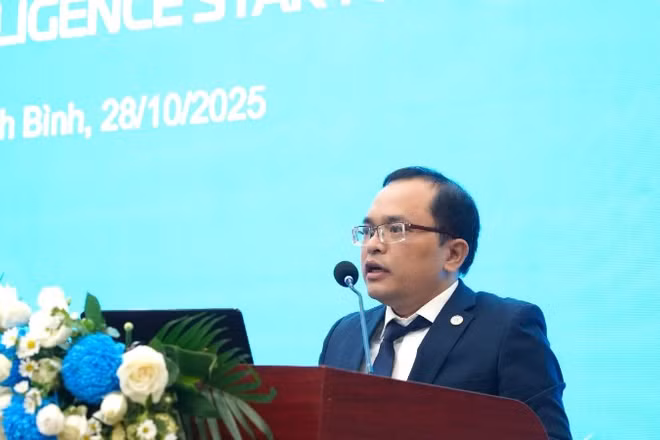 Ông Trần Anh Tú, Phó Cục trưởng, Cục Công nghiệp công nghệ thông tin, Bộ Khoa học và Công nghệ phát biểu tại diễn đàn. (Ảnh: TL)