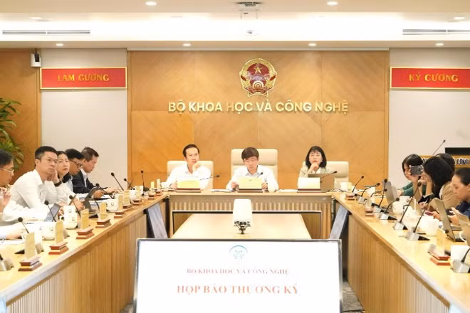 Họp báo thường kỳ tháng 10/2025 tại Bộ Khoa học và Công nghệ. (Ảnh: TL)