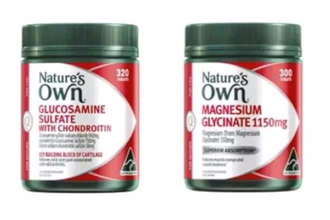 Hai sản phẩm thực phẩm chức năng phổ biến của Nature’s Own bị thu hồi. (Ảnh: TGA)