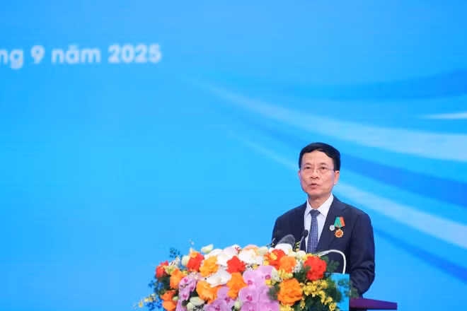 Bộ trưởng Khoa học và Công nghệ Nguyễn Mạnh Hùng phát biểu tại sự kiện. (Ảnh: TL)